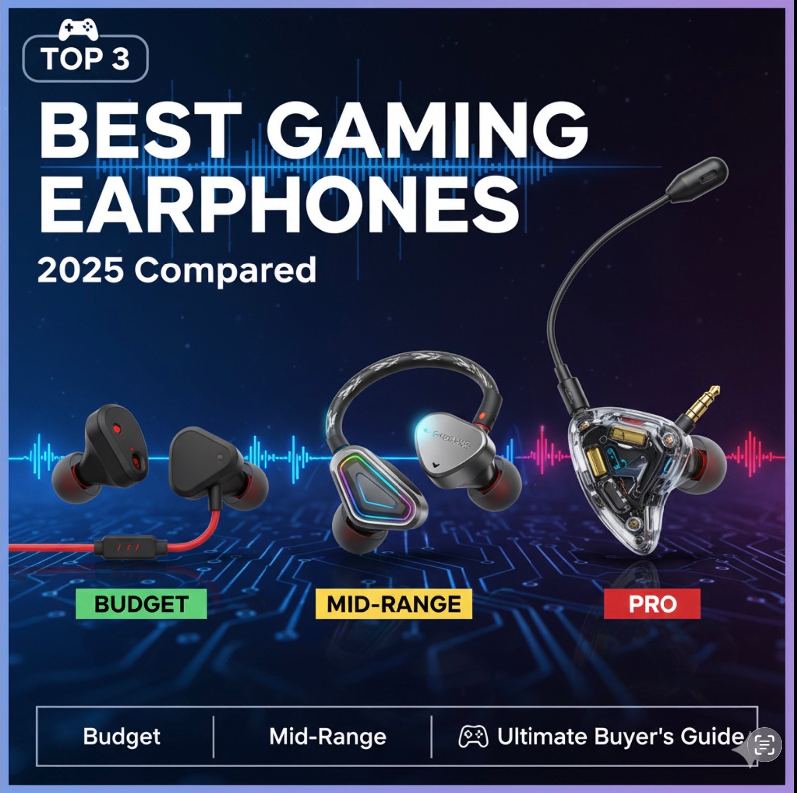 🎮 Top 3 Best Gaming Earphones in 2025 — Budget, Mid-Range & Pro Compared